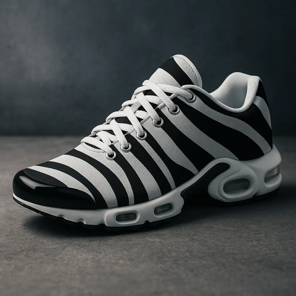 Zebra Flash Air Sneakers – Monochrome Madness in Motion