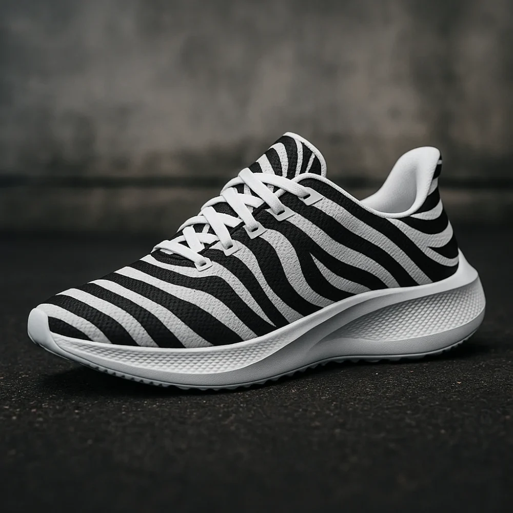 Zebra Dash Lightweight Sneakers – Stripes in Motion, Style Unleashed