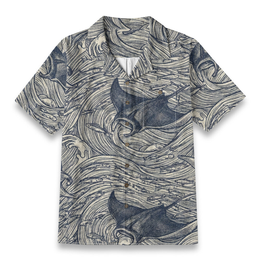 Ocean Collection – Coastal Wave Hawaiian Shirts