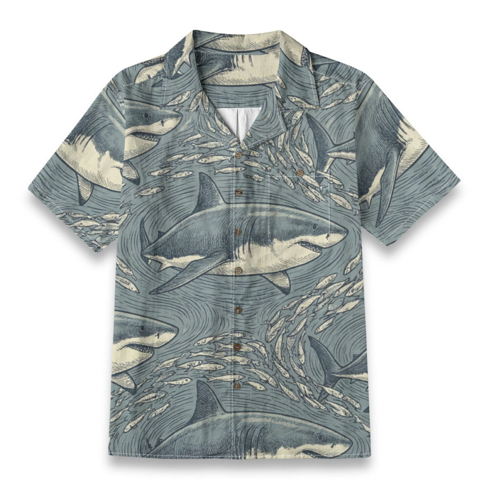 Running With the Pack in Deep Waters Beach Shirt