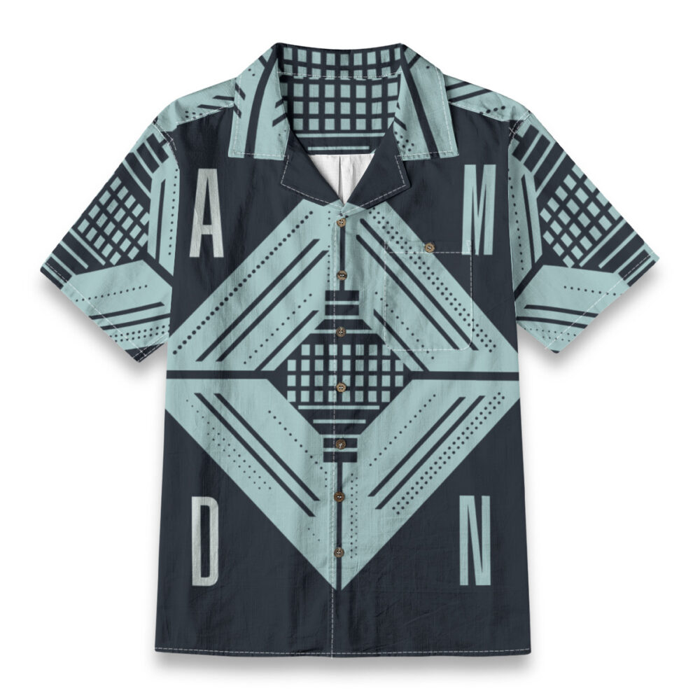 Slow Breath of the Deepest Blue Aloha Shirt