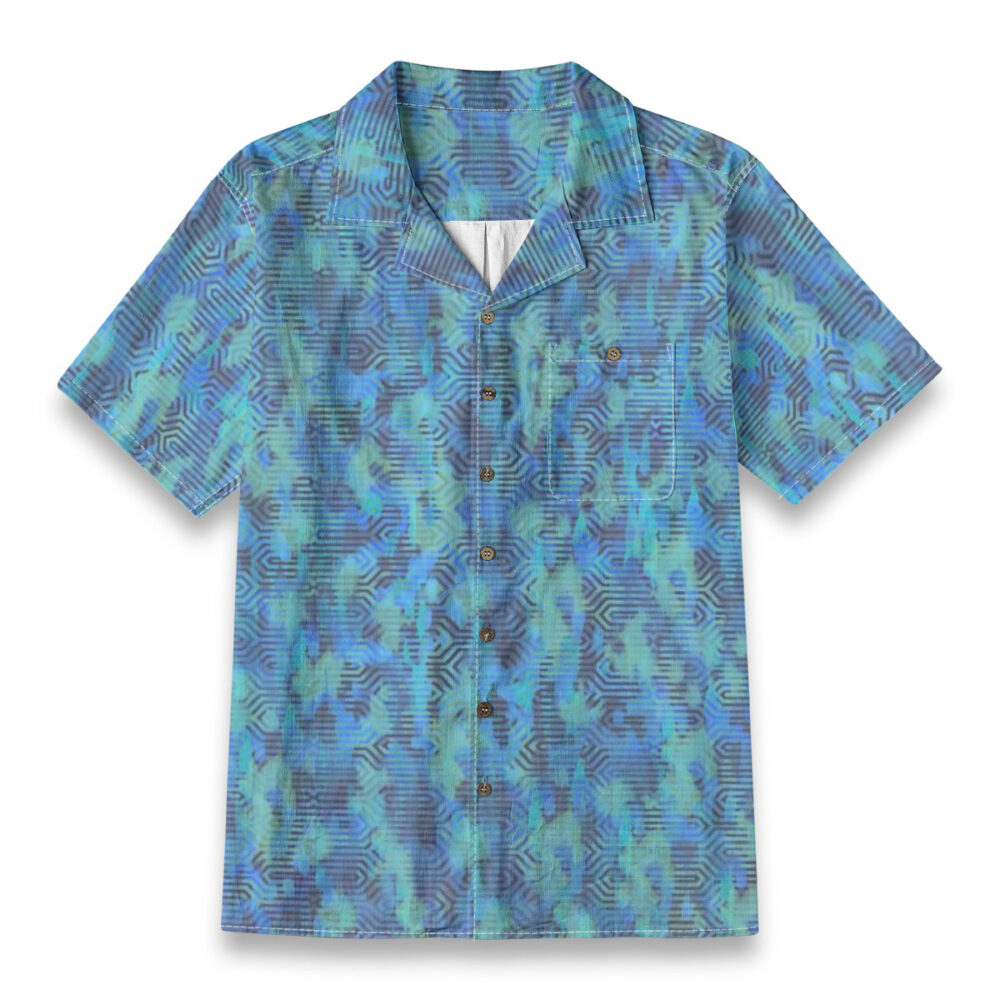 Manta Glide on the Blue Meridian Aloha Shirt